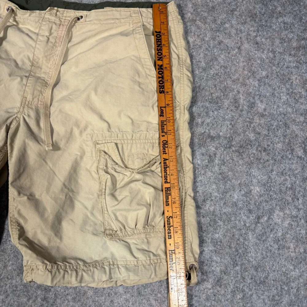 Gap Cargo Shorts Mens L Khaki Tan Ripstop Drawstring Utility 245208-05 Gorpcore